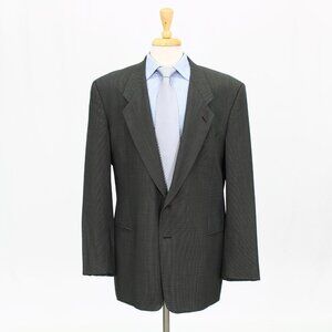 Mani 44L Green Houndstooth Wool Two Button Sport Coat Blazer Jacket G044